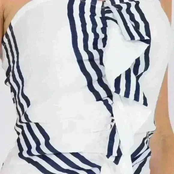 NWT White and blue tube dress - Picture 5 of 5